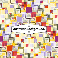 Bright mosaic background made of colorful curly fragments, zigzags, rhombuses, borders.  Excellent as a background for the production of any printed product, web pages, advertising, or other design.