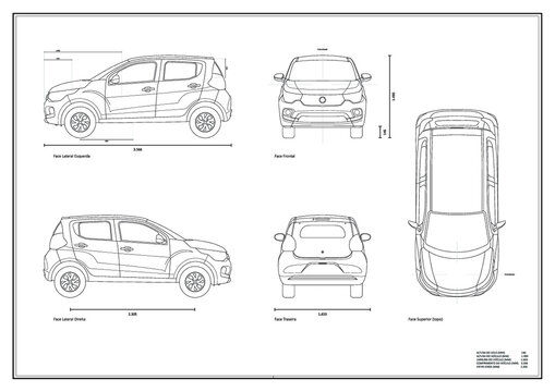 Blueprint car mobi - project mobility city car