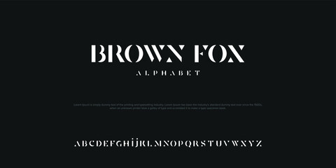 Fototapeta na wymiar Elegant awesome alphabet letters. Classic Lettering Minimal Fashion Designs. Typography fonts regular. vector illustration