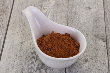 Cocoa powder in the bowl