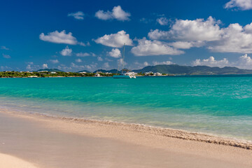Fototapeta na wymiar luxury holidays in the Caribbean sea Anguilla Island, West Indies