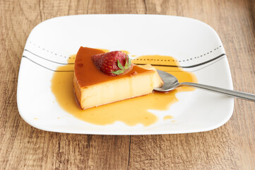 Flan de leche or Cream caramel a popular Spanish dessert, is a creamy egg and milk custard served in a sweet caramel sauce.
