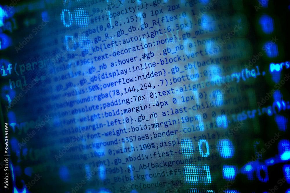 Poster program code on a monitor