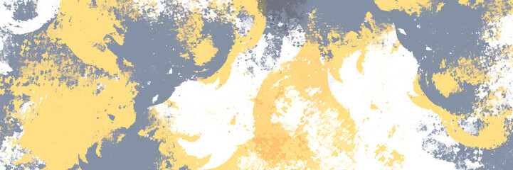 Billboard banner. Sale banner for web page, mobile phone, social media. Watercolor effect. Offer discount template design. Horizontal banner. Watercolor stains and brushes. Grunge.