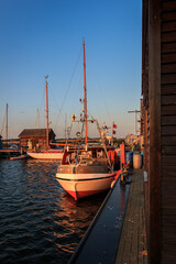 Abendstimmung am Yacht- und Fischereihafen in Gager auf der Insel Rügen