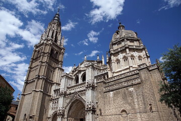 Fototapeta na wymiar Toledo Cathedral in Toledo, Spain.The Primate Cathedral of Saint Mary of Toledo, 13th century high gothic cathedral of Toledo, Spain