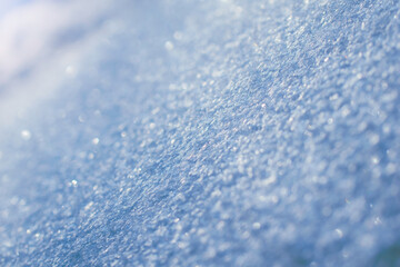 Obraz premium Macro background of fresh snowflake texture
