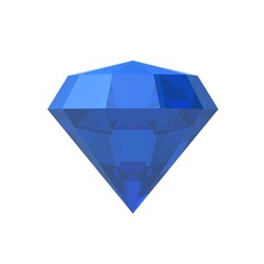 Fototapeta na wymiar Diamond Blue in 3D. Tapas. Stone. Jewellery