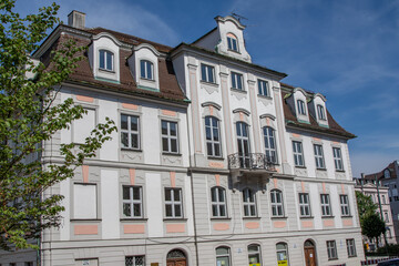 Fototapeta na wymiar Historische Architektur in Augsburg - Gartenhaus der Schaezlers