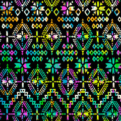 seamless aztec boho geometric pattern