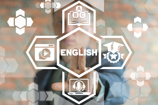 Fluency in English Education Concept. English Language Online Modern Learning Courses. - Powered by Adobe