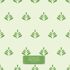 seamless pattern of green leaf. Background design vector illustration.