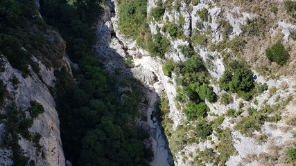 Verdon Natural Regional Park in France, the grandiose landscape and mysterious canyon Gorges du Verdon, mountain and forest