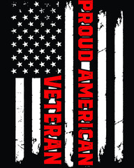 Vector design on the theme of veteran, Independent's of United States of America 
Stylized American flag, typography, t-shirt graphics, print, poster, banner