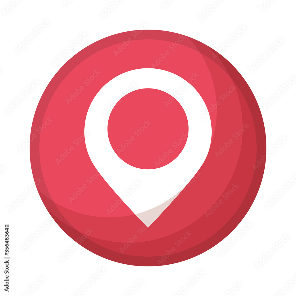 Poster pin pointer location isolated icon