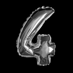 Silver Foil Balloon - 3D Number 