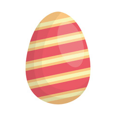 happy easter egg painted with