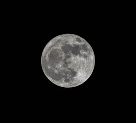 Full moon with details on its surface
