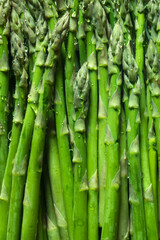 Green asparagus on a market