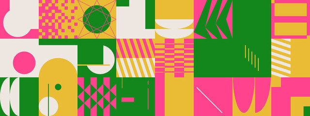 Deconstructed Abstract Vector Pattern Design