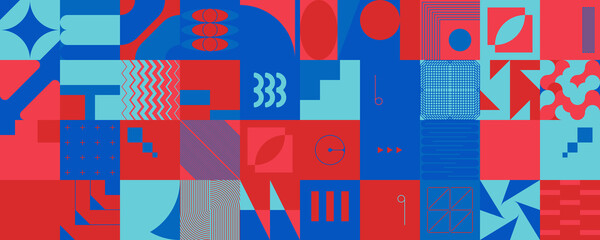 Naklejka premium Deconstructed Abstract Vector Pattern Design