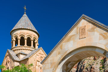 Fototapeta na wymiar View of the Entrance to the Noravank Orthodox Monastery, a landmark of Armenia