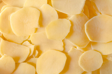 Slices of potatoes