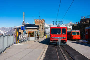 Obraz premium Gornergrat Bahn Railway Train, Zermatt