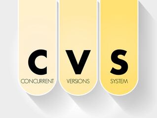 CVS - Concurrent Versions System acronym, technology concept background