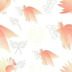 pattern. birds. summer 