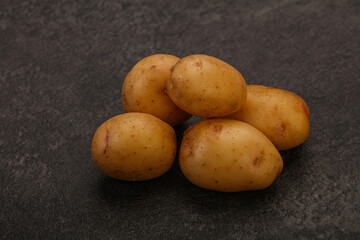 Raw baby young potato heap