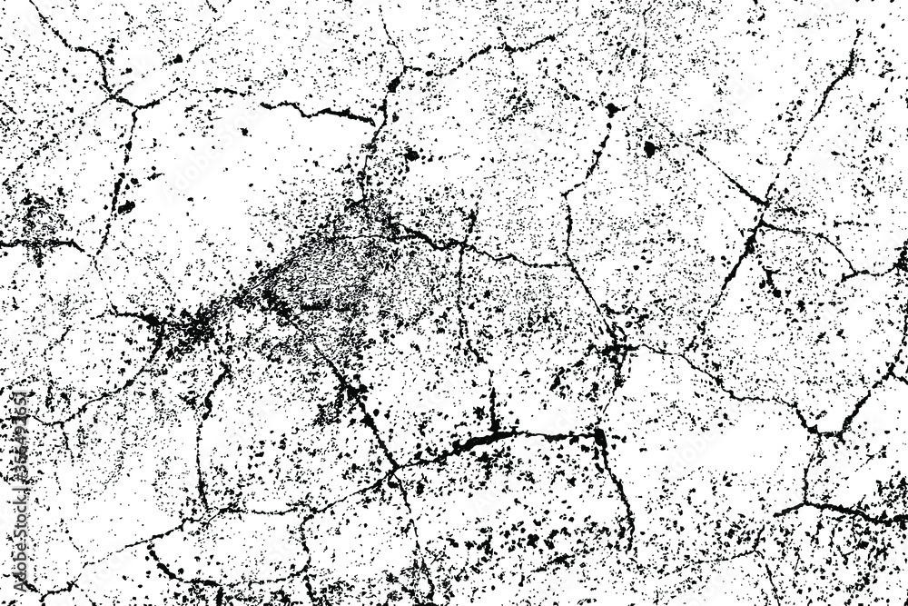 Aufkleber grunge texture of an uneven rough surface with cracks. abstract monochrome background of a rough cem
