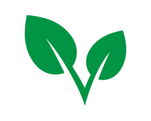 Green Leaf plant logo vector 