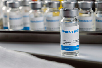 Medication prepared for people affected by Covid-19, Remdesivir is a selective antiviral prophylactic against virus that is already in experimental use, conceptual image