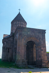 Fototapeta na wymiar Famous landmark of Armenia Tatev Orthodox Monastery, located on a rock