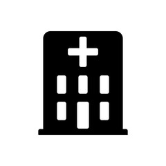 Clinic outline icon isolated. Symbol, logo illustration for mobile concept and web design.