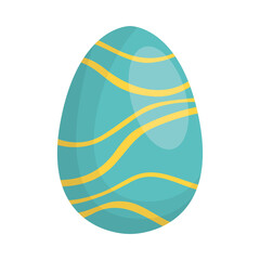 happy easter egg painted with