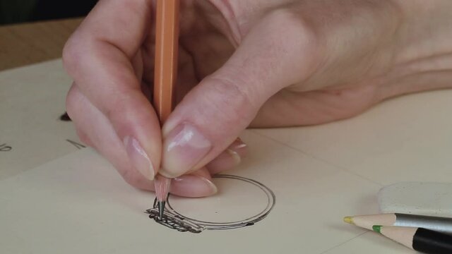 Drawing Jewelry Design. Drawing sketch jewelry on paper . Design Studio. Creativity Ideas.