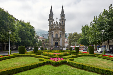 Portugal. Guimaraes. Boulevard of the Republic of Brazil. Church and oratorio de Nossa Senhora