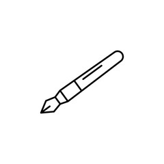 fountain pen line icon. Signs and symbols can be used for web, logo, mobile app, UI, UX