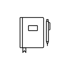 notebook line icon. Signs and symbols can be used for web, logo, mobile app, UI, UX
