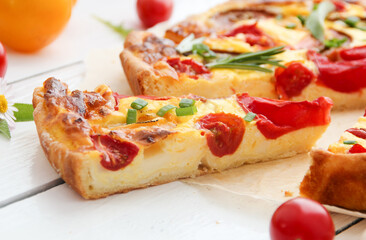 Tomaten Quiche Tomate Pizza Stück 