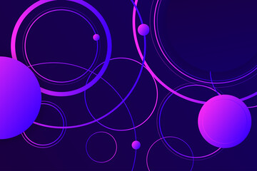 Hipster landing page 3d dark violet neon colors