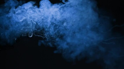 Realistic shotgun shot with smoke on black background