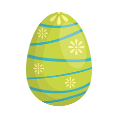happy easter egg painted with