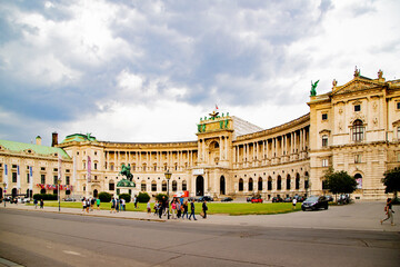Obraz premium The Hofburg palace, former imperial palace in the centre of Vienna, Austria. July 2019.