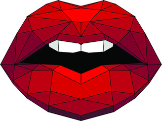 vector illustration of a lips