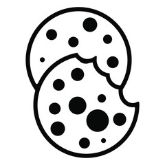Cookies Vector Icon. bakery illustration sign. baking symbol. biscuit logo.