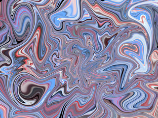 An abstract background of a mixture of different colored wet paints.