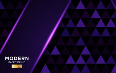 Luxury purple overlay layers background. Realistic light effect on textured purple Triangle background.t